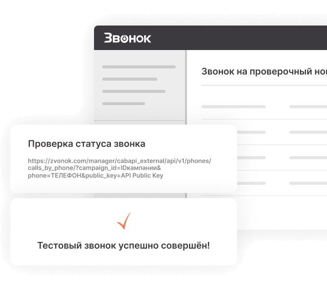 Крок 5: Готово! Перевірте стан тестового дзвінка.